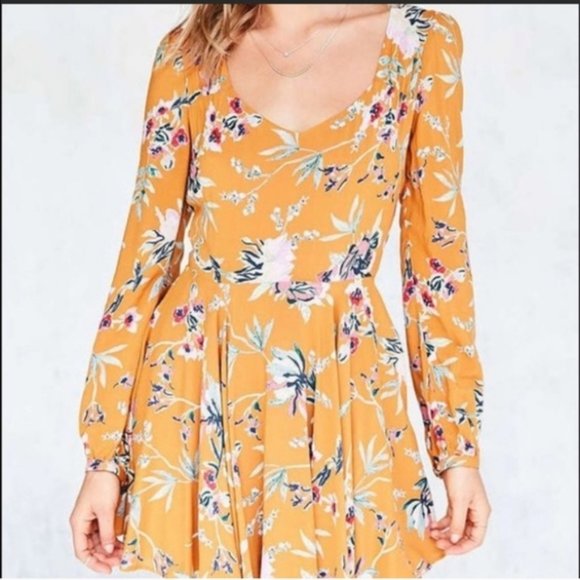 Floral Print Long-Sleeve Mini Dress, Size 2 NWOT - Picture 16 of 16